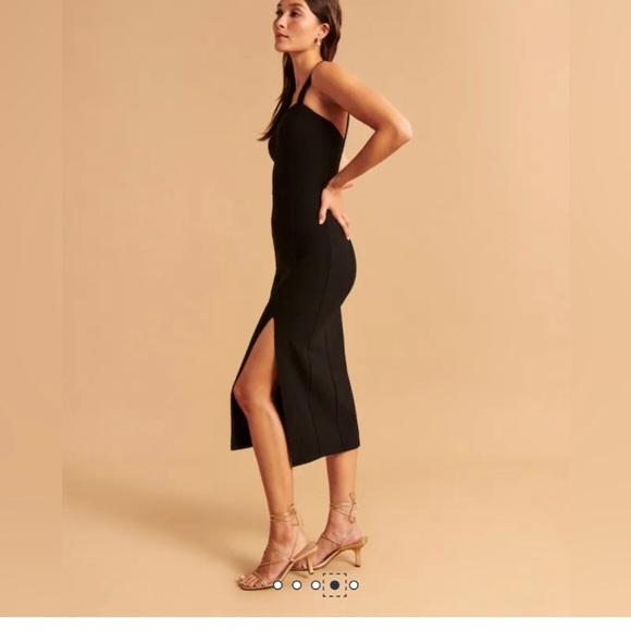 NWT Abercrombie & Fitch Wide Strap Corset Dress in Black Sz XST - Picture 2 of 12